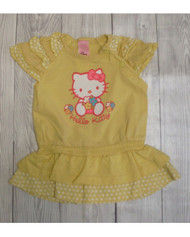 Šaty žlté s obrázkom Hello Kitty, veľ.68