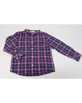 Košeľa H&M modro-červená prúžkovaná, veľ.110