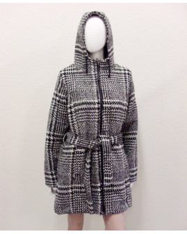 Kabát Gina Benotti čierno-biely károvaný, veľ.42