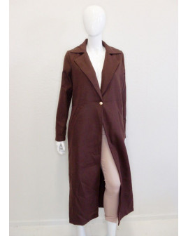Kabát Shein hnedý, bez podšívky, veľ.S