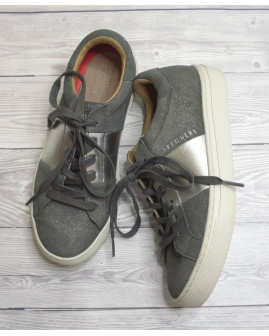 Športové topánky Skechers sivo-strieborné, veľ.37