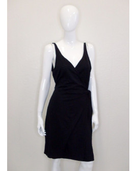Letné šaty H&M čierne zavinovacie, veľ.M