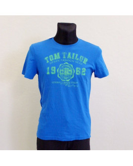 Tričko Tom Tailor modré s nápismi, veľ.S